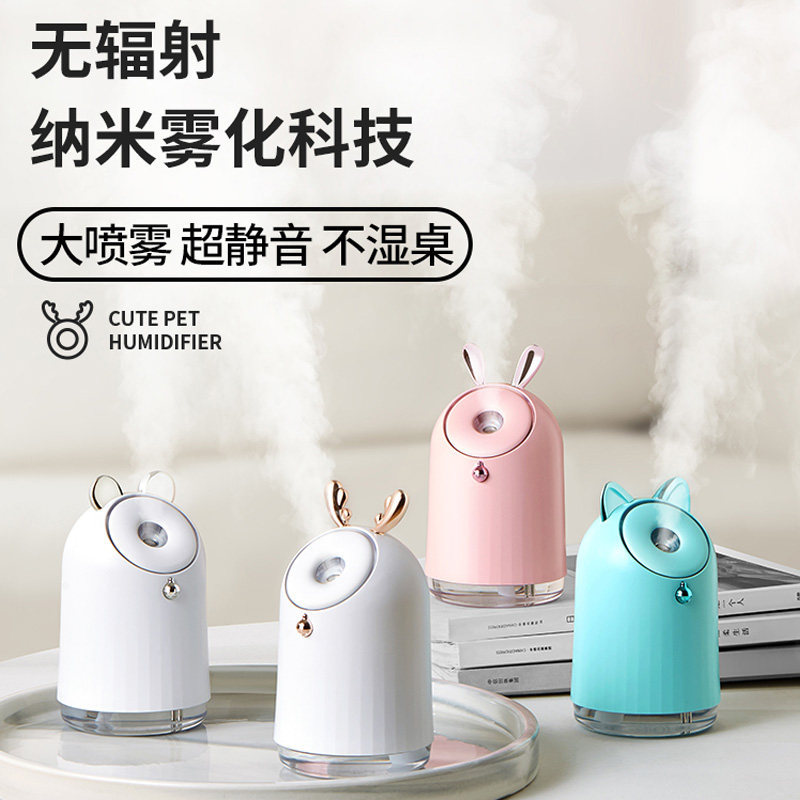 Rechargeable Mini Wireless Humidifier Small Home Bedroom Air Facial Moisturizer Spray Office Desktop