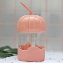 Mini cartoon pumpkin glass small childrens Korean creative male and female students rope water cup Cute belly cup