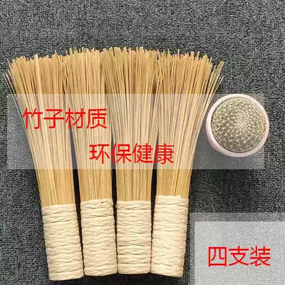 Pot brush long handle pot brush Hotel hotel kitchen powerful cleaning artifact Bamboo pot cleaning pot brush