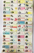 Primary students open school booksName label customized cartoon party bear cute waterproof self-adhesive DIY