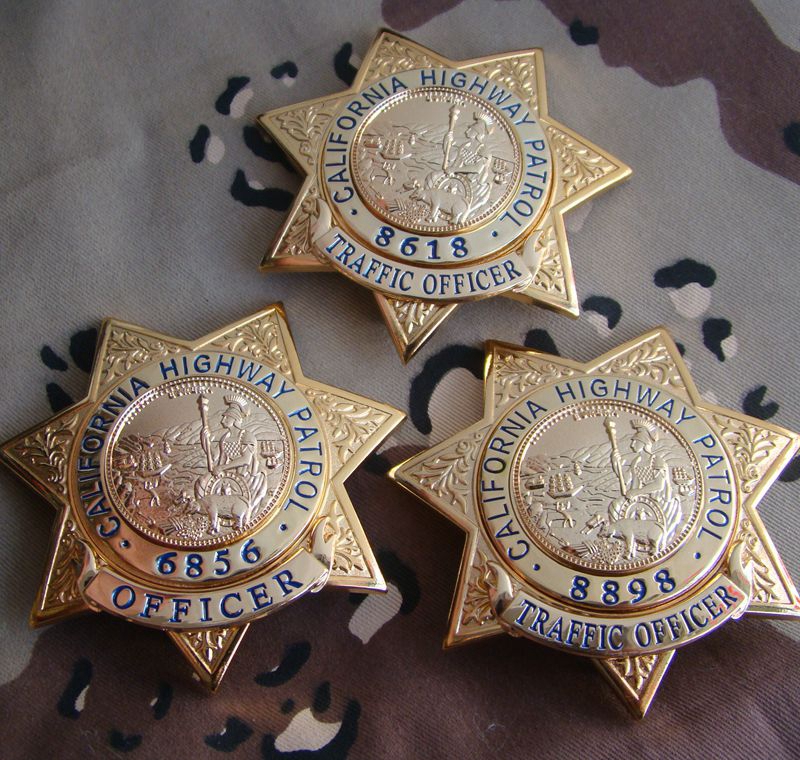 California State Highway Badge CHP OFFICER Badge Solid Bronze