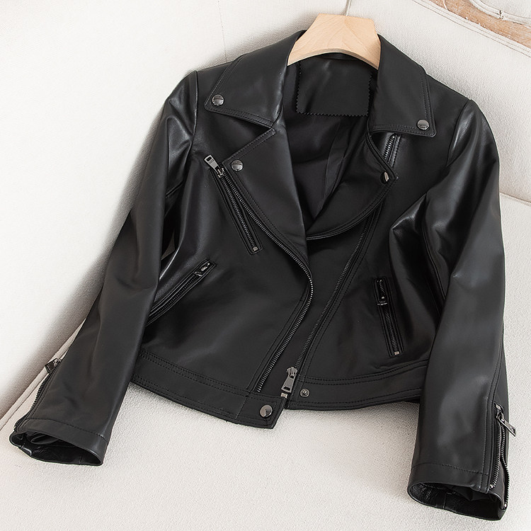 Кожаная куртка 【绵羊皮机车服】耐穿经典款 飒美率性潮流皮衣外衣春ay4031 Other