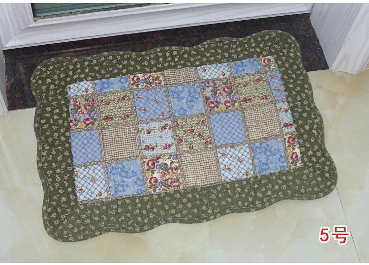 Thấm sàn vải cotton Thảm thảm không trơn trượt nhỏ vệ sinh hộ gia đình cửa phòng tắm máy tấm thảm chùi chân pad rửa Clip - Thảm sàn xốp trải sàn vân gỗ