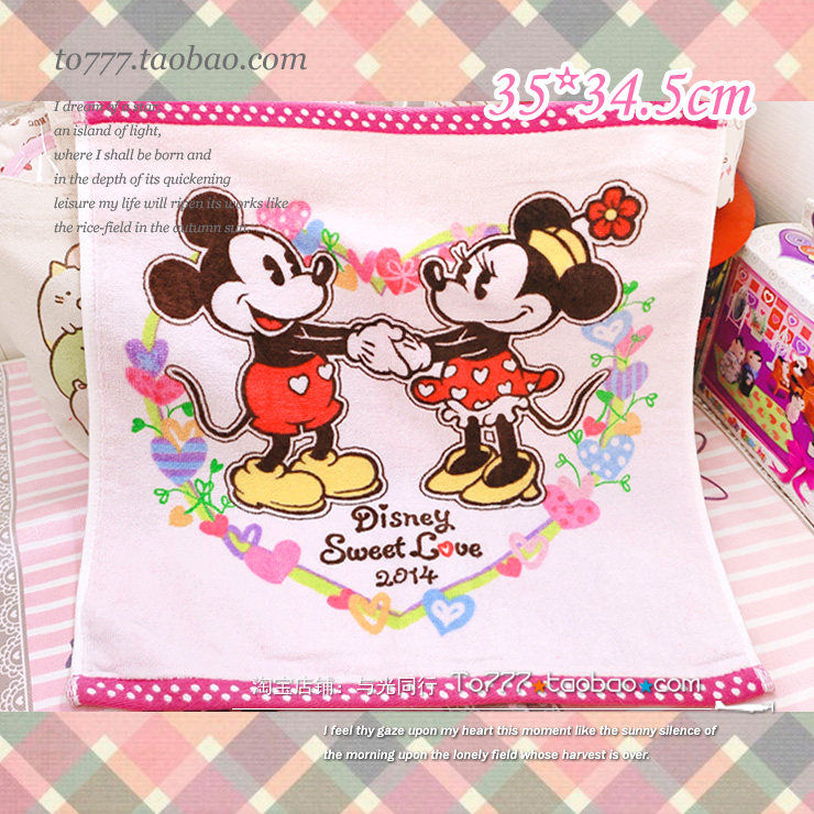 Daily single cartoon wash face towel exports Japan soft beauty towel with pure cotton absorption thickness towel