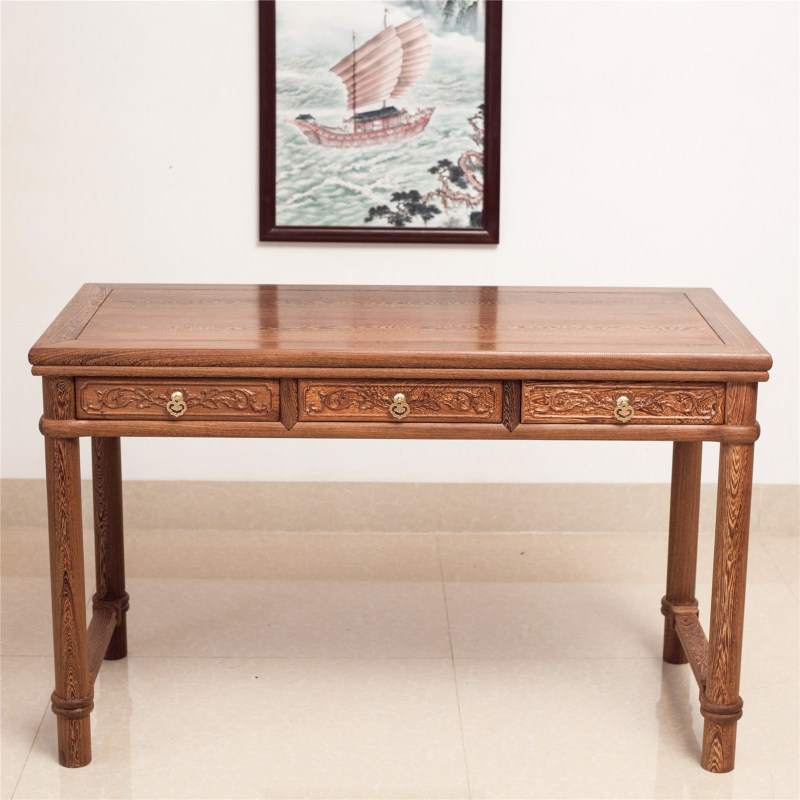 Mahogany Desk Chicken Wing Wood Desk Small Desk Antique Solid Wood Chinese Writing Desk Study Desk Drawer Computer Desk