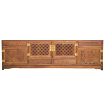 Mahogany TV cabinet Chicken wing wood TV cabinet Solid wood chicken wing wood LCD TV cabinet Floor cabinet Chicken wing wood furniture