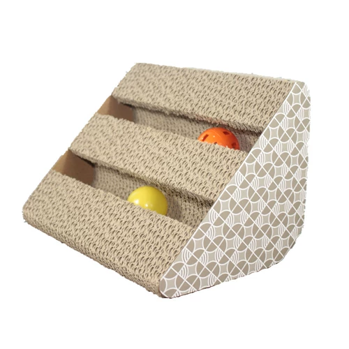 Гофрированная бумажная кошка захватывающая доска головоломка игрушка кошка с колокольчиком кошачьей кошки измельчающая кошачья кошачья кот