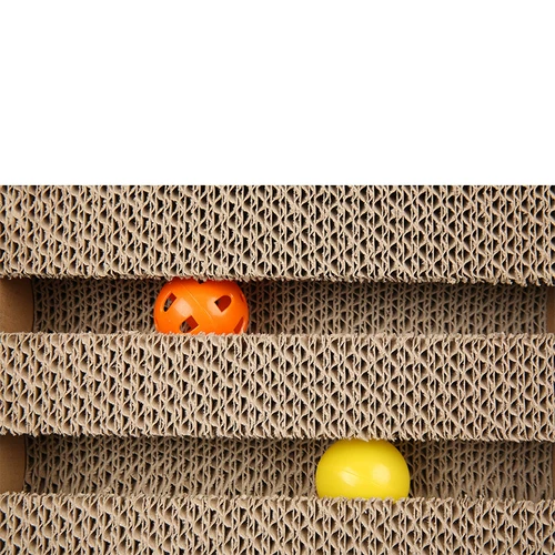 Гофрированная бумажная кошка захватывающая доска головоломка игрушка кошка с колокольчиком кошачьей кошки измельчающая кошачья кошачья кот