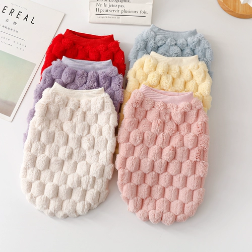 Теплый двойной бархатный жилет для домашних животных щенки хлопчатобумажная куртка жилет