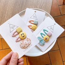 Korean version of the baby cute hairpin cartoon fabric BB clip Childrens hairpin set