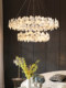 2025 New Model Light Luxury Crystal Flower Chandelier French Cream Style Living Room Lamp Warm and Romantic Bedroom Lamp Dining Room Lamp