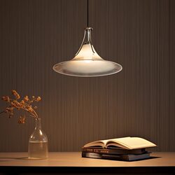 Magnolia Chandelier Bauhaus Mid-Century Style Restaurant Lamp Bar Glass Chandelier Designer Minimalist Trumpet Dining Table Lighting Fixtures