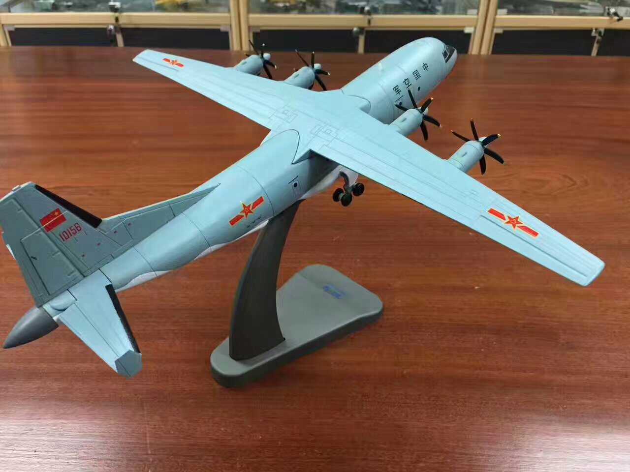Yun 9 vận chuyển máy bay vận tải mô hình máy bay mô hình máy bay hợp kim cảnh sát không khí 200 mô hình tĩnh cảnh sát không khí 500 1: 100 mô hình ace