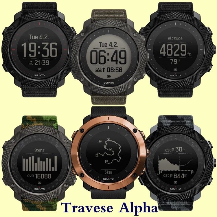 Suunto TRAVERSE Expedition Alpha Sapphire Mirror Outdoor Military GPS Watch Fishing Hunting