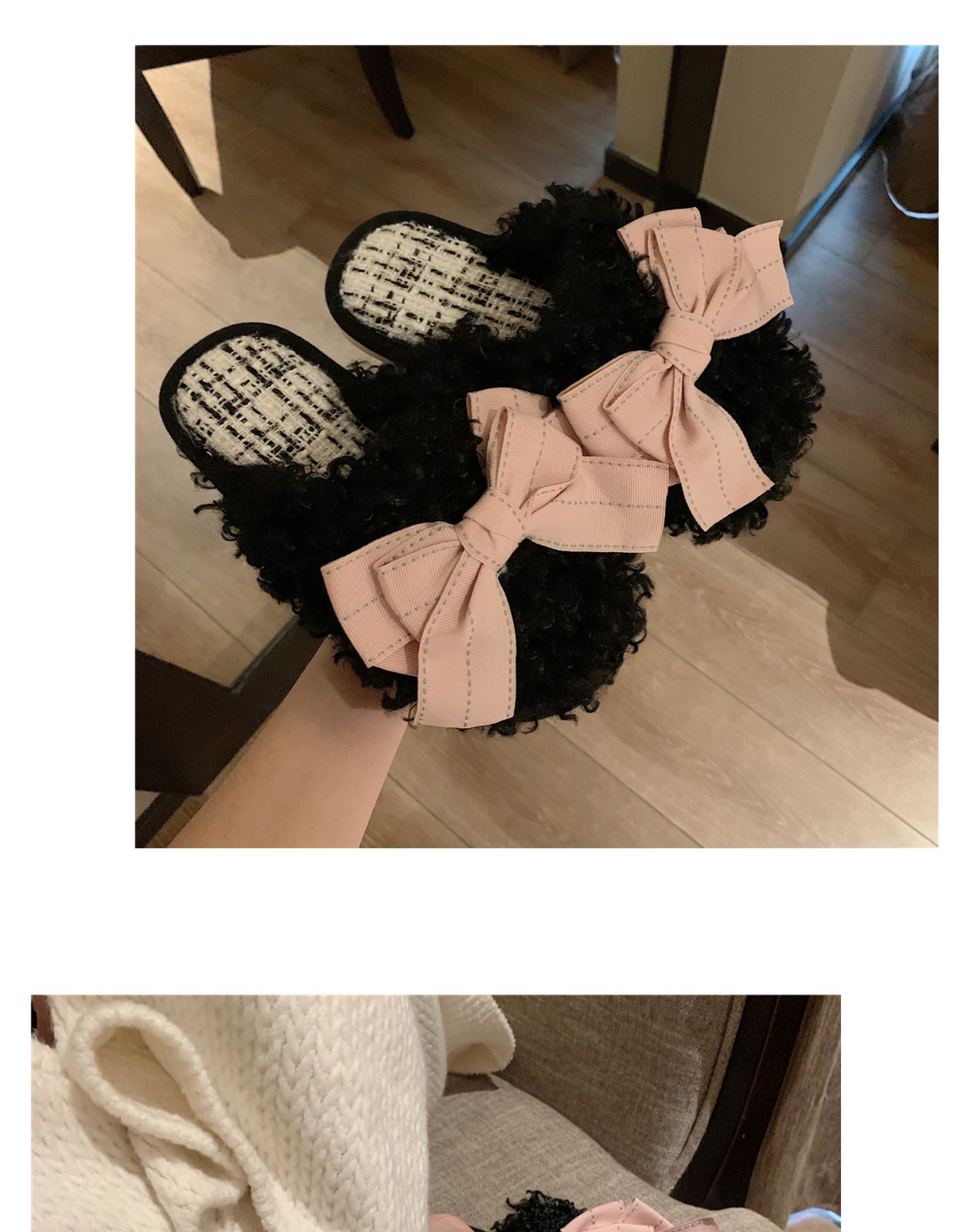 Women's Fashion Butterfly Round Toe Cotton Slippers display picture 18