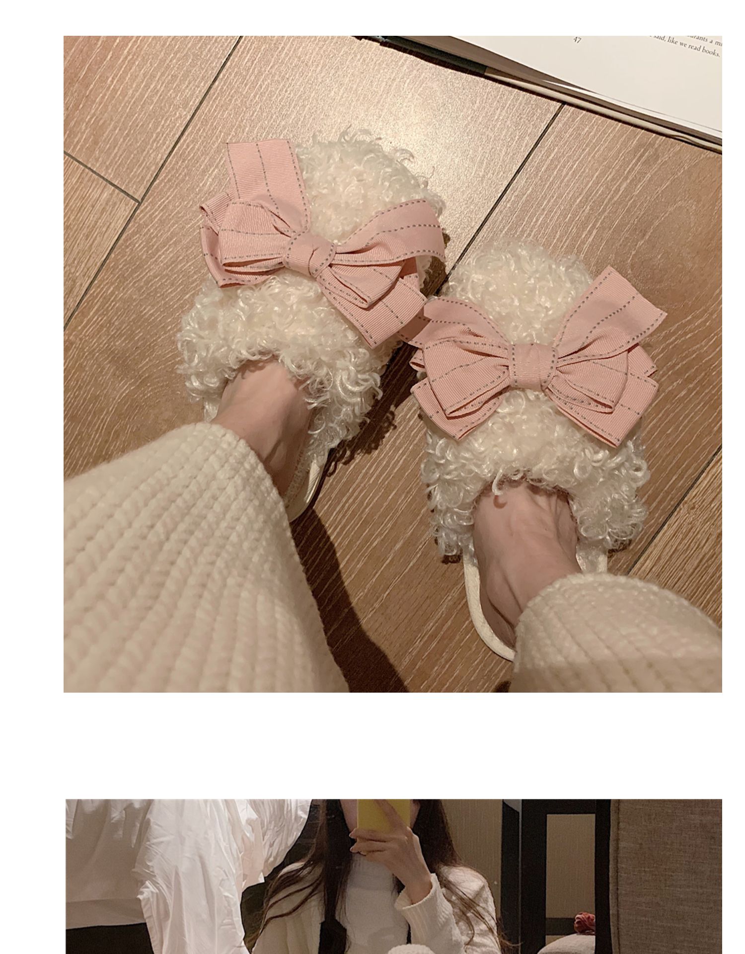 Women's Fashion Butterfly Round Toe Cotton Slippers display picture 3