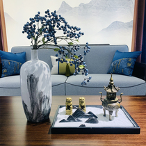 New Chinese Pallet Full Case Soft Adornment Boilerplate Room Sales office Living room Xuanguan Water ink Decorative Pendulum accessories