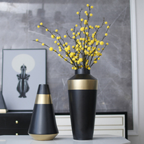 Creative light extravagant soft dress designer flower arrangement ceramic vase minimalist living-room sample room European-style home Ornament Pendulum