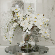 Light and luxurious style Chinese hand feel butterfly Lan false flower simulation flower TV cabinet pendulum flower foreground living room big floral swing piece