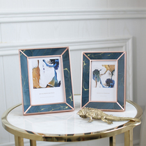 Modern minimalist upscale 6 inches 7 inch metal photo frame swing table photo frame-like plate room office bedroom decorative pendulum