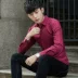 Mùa thu mới áo dài tay nam Phiên bản Hàn Quốc tự canh tác miễn phí hot kinh doanh bình thường xu hướng áo sơ mi nam quần áo thủy triều