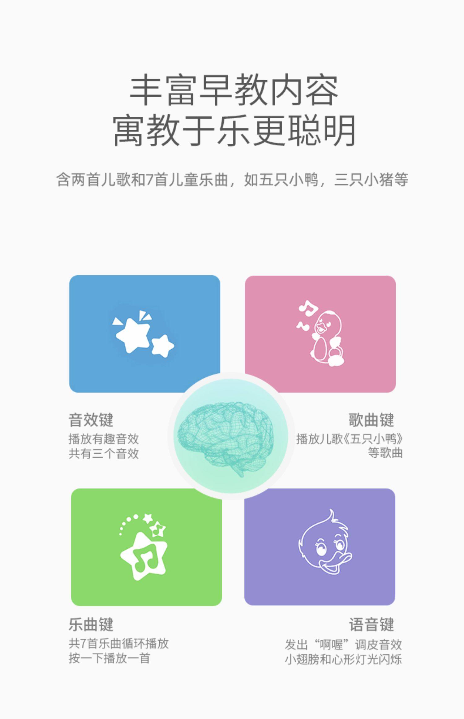 汇乐 小鸭子婴儿玩具摇摆音乐电动益智唱歌大黄鸭 *1