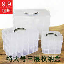 Car model childrens toy building blocks storage box Hot Wheel Thomas train classification multi-grid three-layer storage box