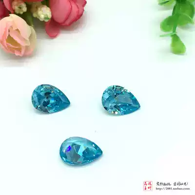 DIY aquamarine Topa blue water blue Swiss blue zircon bare stone pendant ear needle water drop ring stone
