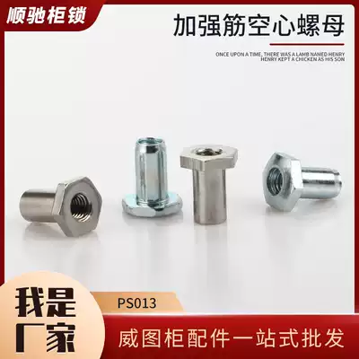 Wittu cabinet accessories hollow nut stiffener nut stainless steel ps cabinet accessories RP-013 tubular nut