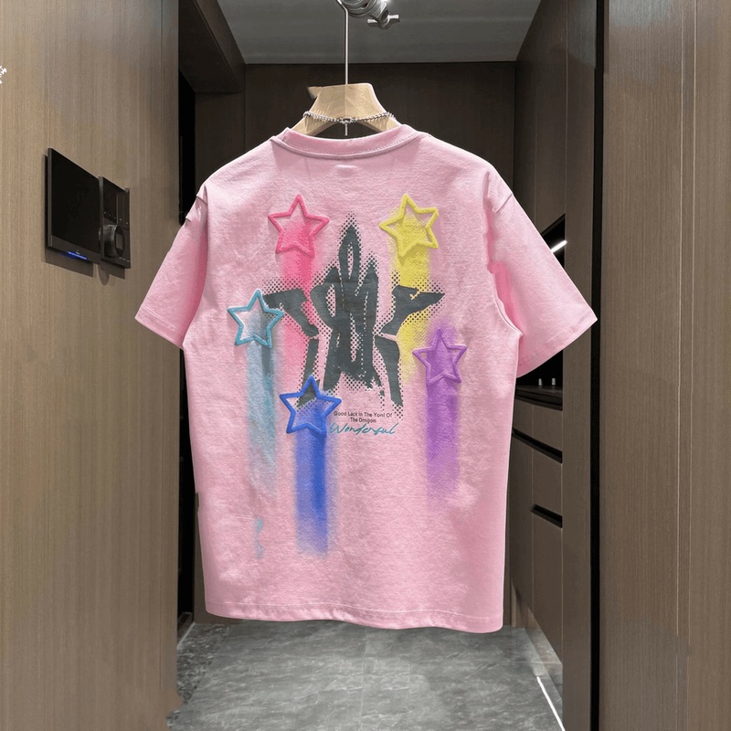 Foreign Trade Clearance~ Withdrawn Items, Bargain Vintage American-Style Printed Cotton T-Shirts, Short-Sleeved Trendy Brand for Men and Women, 2024 New Models