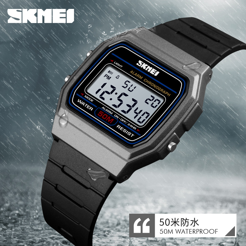 Ultra-Thin Multi-Functional Square Student Sports Watch for Junior High School and High School Boys and Girls, Electronic Watch, Luminous Waterproof Digital Watch Ultra-Thin Multi-Functional Square Student Sports Watch for Junior High School and High School Boys and Girls, Electronic Watch, Luminous Waterproof Digital Watch