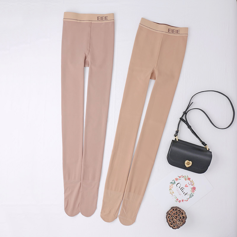 Autumn and winter thin velvet pantyhose light leg mask pants women slim plus velvet thickened warm underwear size size plus crotch