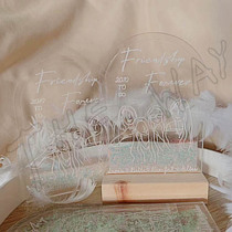 Married Acrylic Wedding invitation to Cambodia Business Event invitation to the sand stamping gold printing three-dimensional float