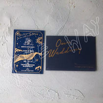 Married Blue Translucent Acrysoft Wedding Star Copyright Customized Cartoon invitation UV print invitation