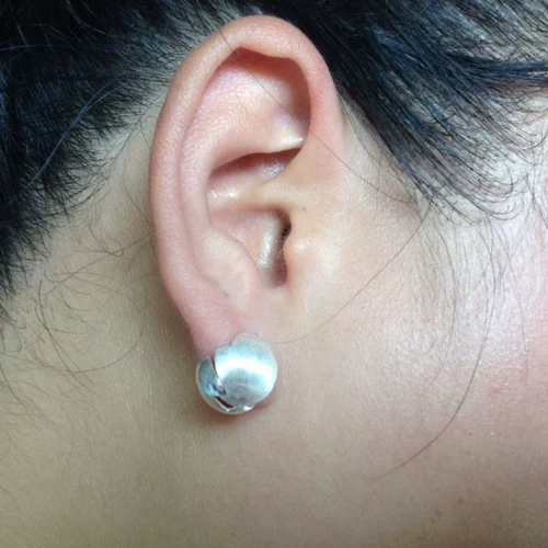 Милые матовые глянцевые маленькие серьги, серебро 925 пробы, японские и корейские, простой и элегантный дизайн