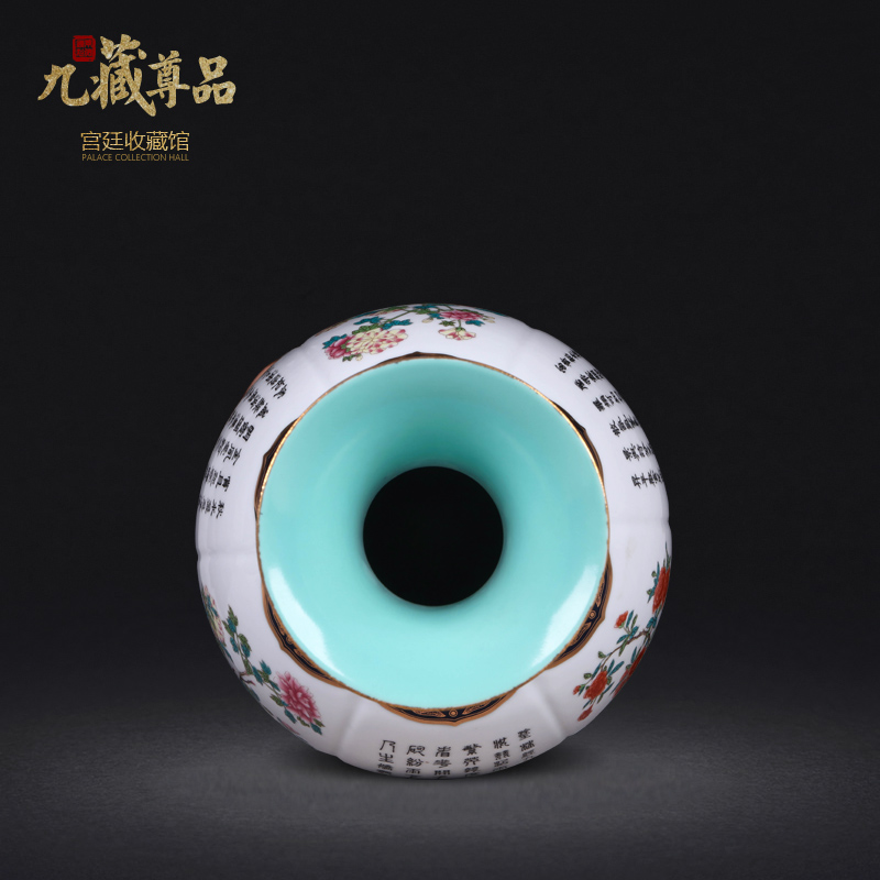 Jingdezhen ceramic vases, antique hand - made pastel lions ears sweet as cans Chinese style living room home decoration and furnishing articles