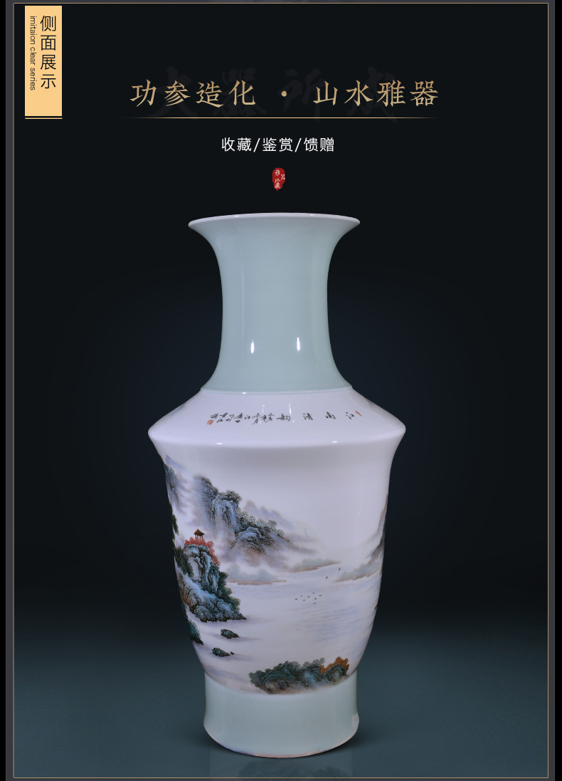 The Master of jingdezhen ceramics hand - made jiangnan classical Chinese vase sitting room porch decoration vase furnishing articles