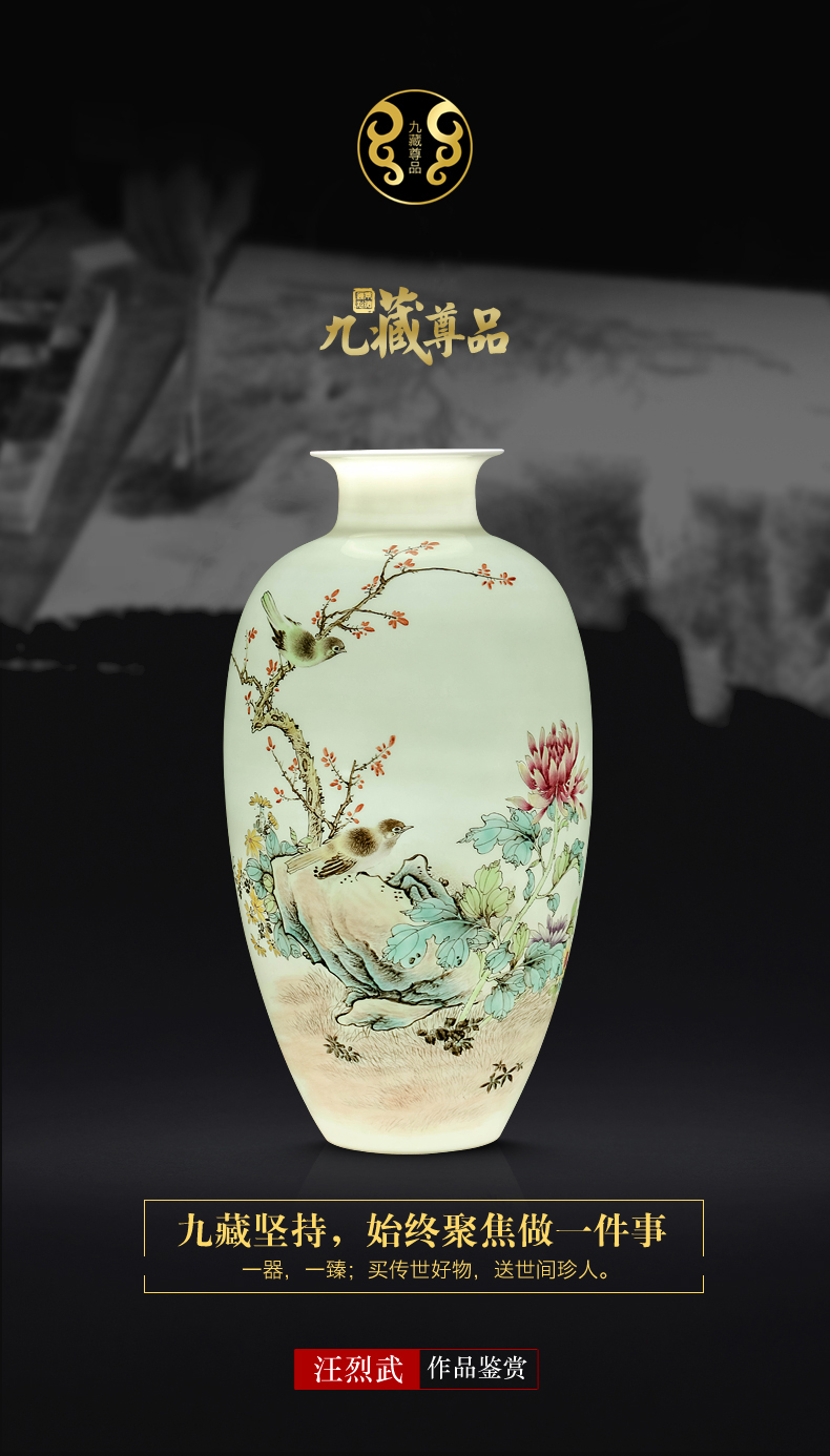 The Master of jingdezhen ceramics hand - made powder enamel bottles of Chinese style living room TV ark, flower arranging porch is decorated furnishing articles