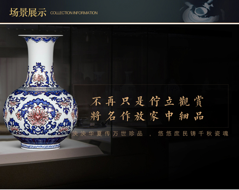 Jingdezhen blue and white paint bottles of Chinese antique hand - made ceramics from the sitting room porch TV ark, flower adornment furnishing articles