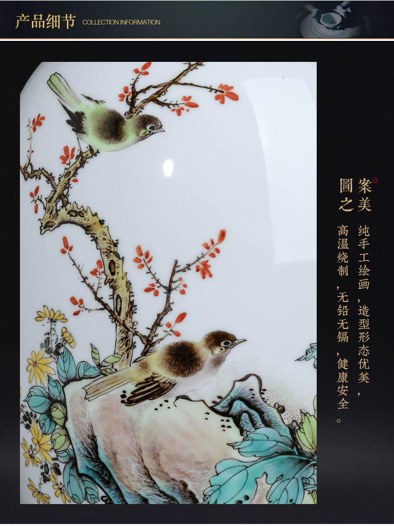 The Master of jingdezhen ceramics hand - made powder enamel bottles of Chinese style living room TV ark, flower arranging porch is decorated furnishing articles