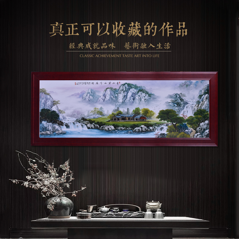 Jingdezhen ceramic hand - made porcelain plate painting mural paintings of Chinese style household adornment sitting room sofa background wall furnishing articles