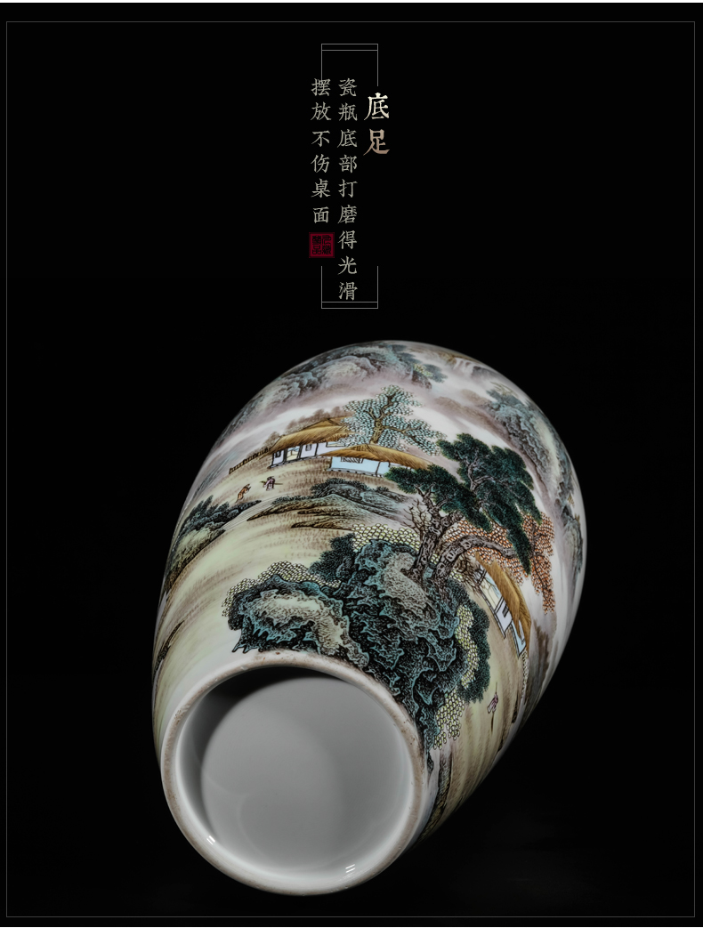 The Master of jingdezhen ceramic vase hand - made pastel scenery figure of new Chinese style living room TV cabinet decorative furnishing articles arranging flowers