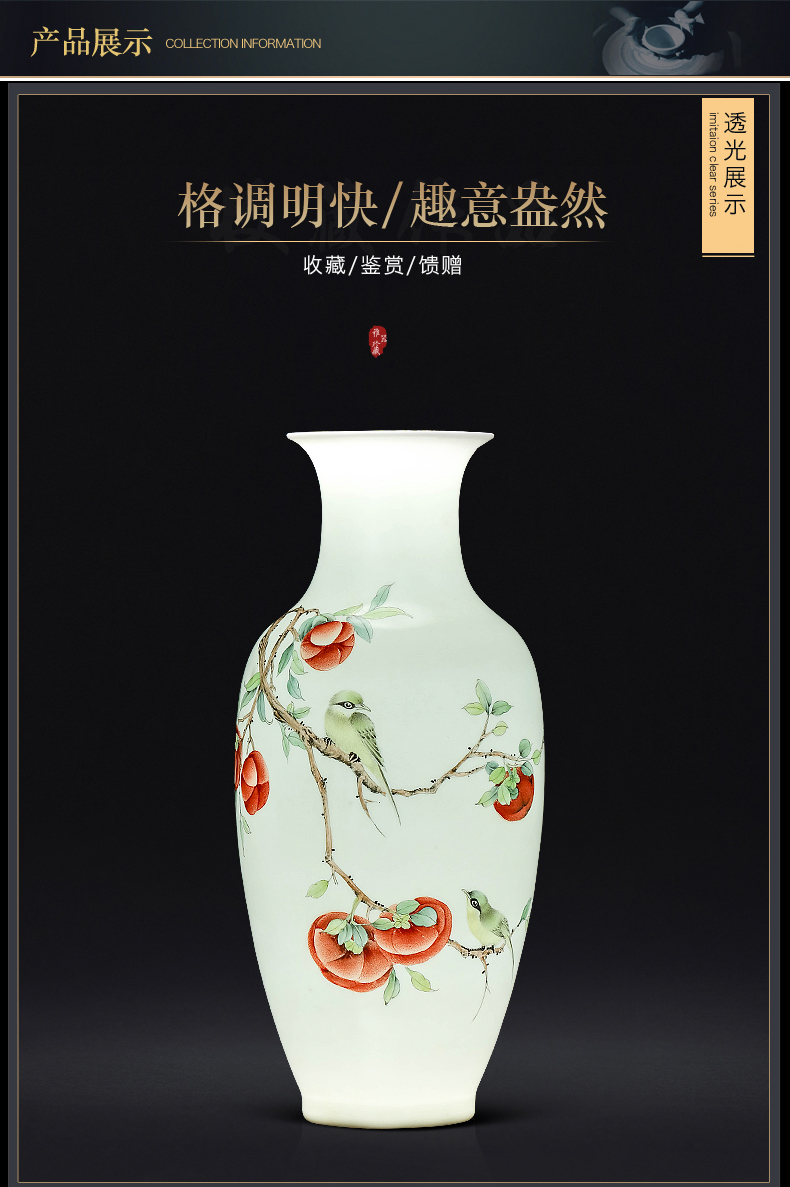 The Master of jingdezhen ceramics hand - made vases, new Chinese style living room porch TV ark, flower arranging decoration as furnishing articles