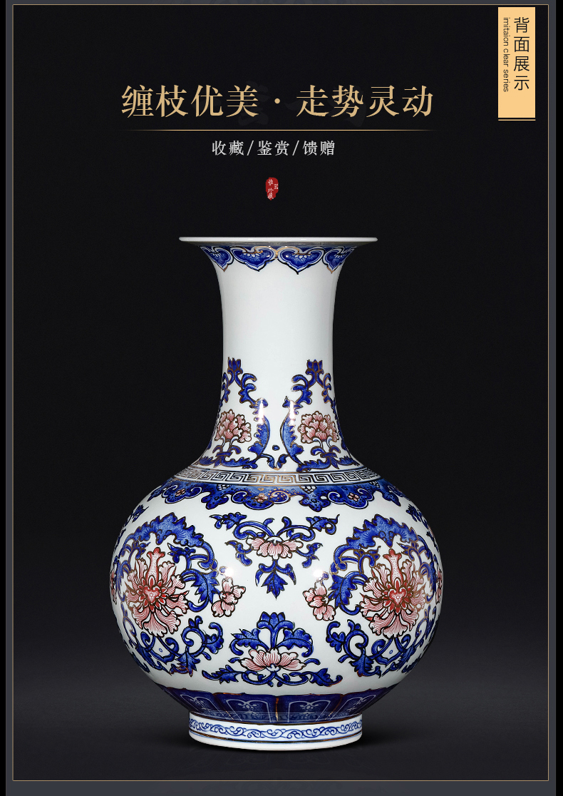 Jingdezhen blue and white paint bottles of Chinese antique hand - made ceramics from the sitting room porch TV ark, flower adornment furnishing articles