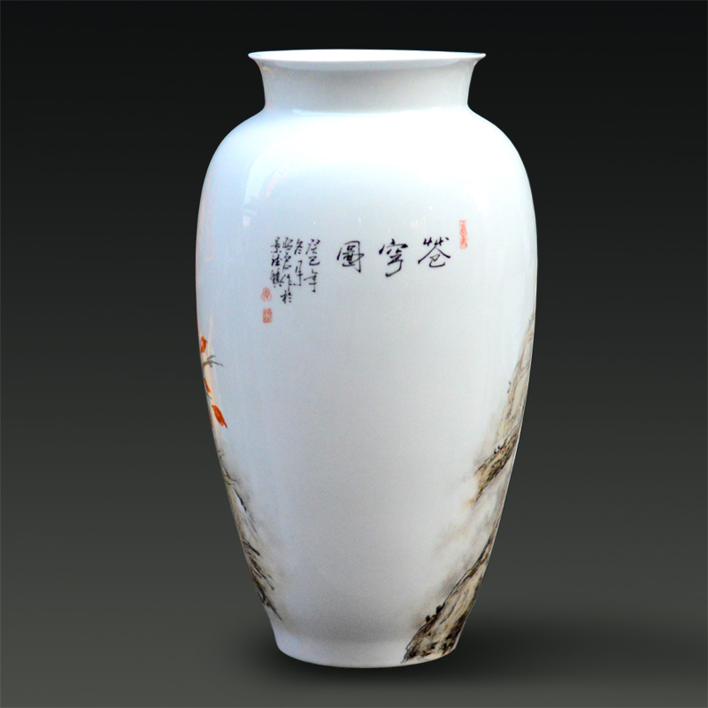 Jingdezhen ceramic Yu Zhao rev hand - made fine powder enamel vase sky modern figure household gifts handicraft furnishing articles
