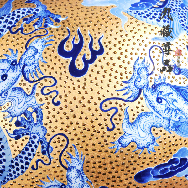 Jingdezhen ceramics antique hand - made with Jin Jiulong tree craft ornaments sitting room TV ark, furnishing articles