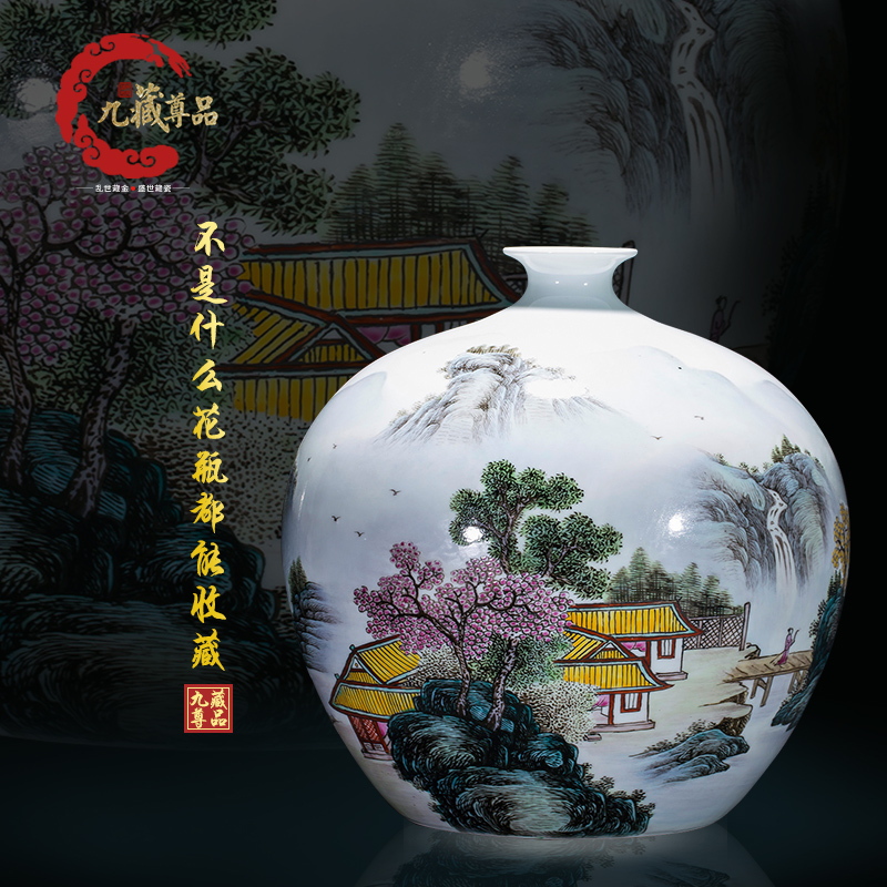 Jingdezhen ceramics handicraft Bridges the somebody else can furnishing articles storage tank ornaments ornament