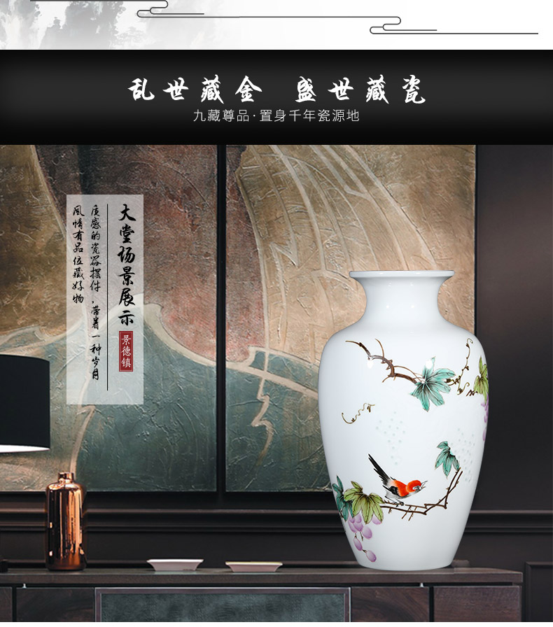 The Master of jingdezhen ceramics hand - made fruits powder enamel vase I sitting room flower arranging, handicraft furnishing articles