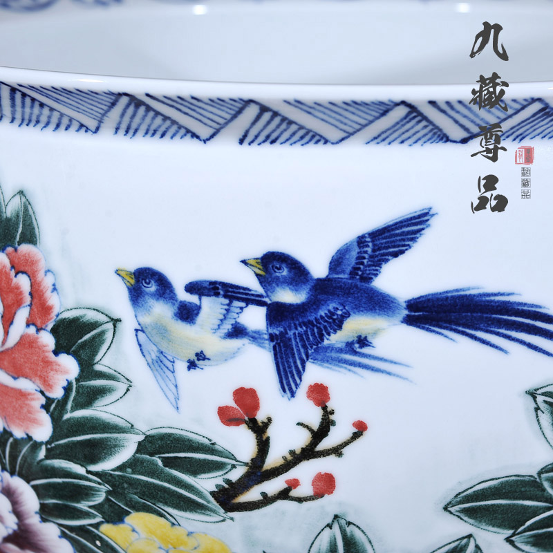 The Master of jingdezhen ceramics Cao Wen players draw vase "cornucopia" home furnishing articles in the living room