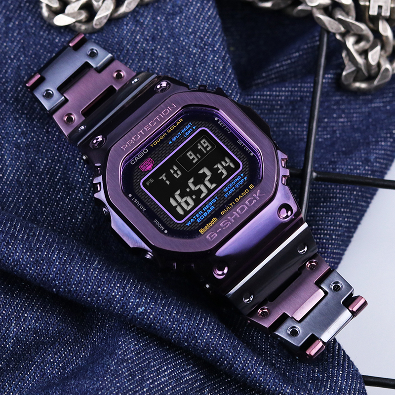 Casio Metal Small Square Tokyo Twilight Gmw-B5000Pb Light Kinetic Energy Bluetooth Sports Waterproof Watch for Men